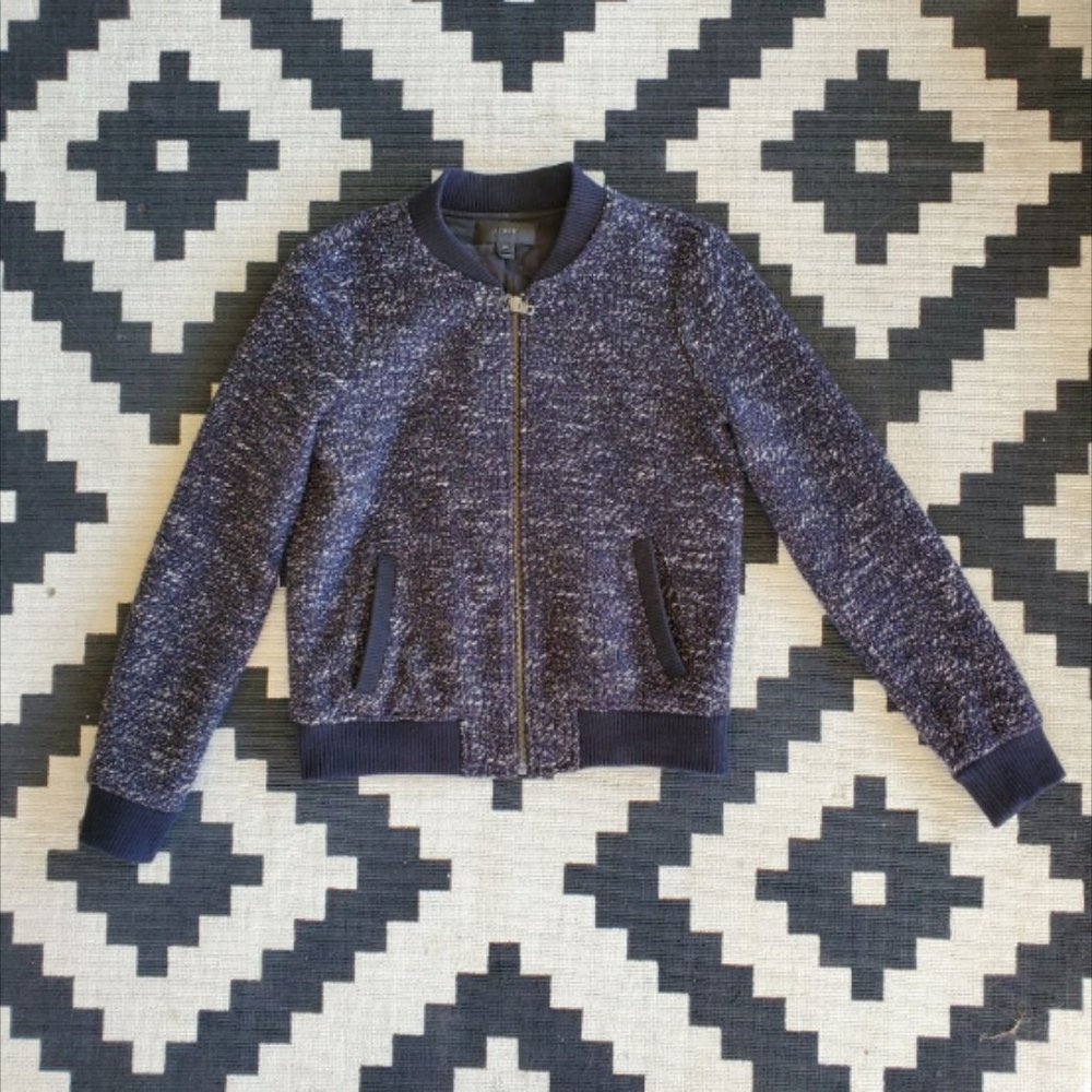 J Crew Marled Wool Bomber Jacket